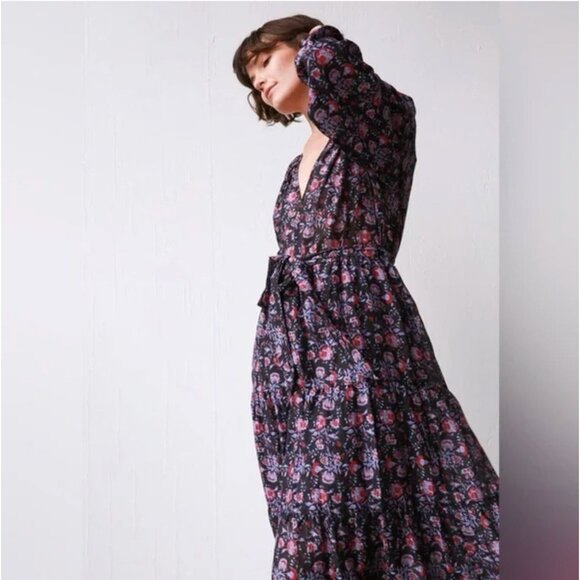 Xirena Annieka Dress XS Floral Boho V Neck A Line Lightweight Summer Vacation - Picture 3 of 13